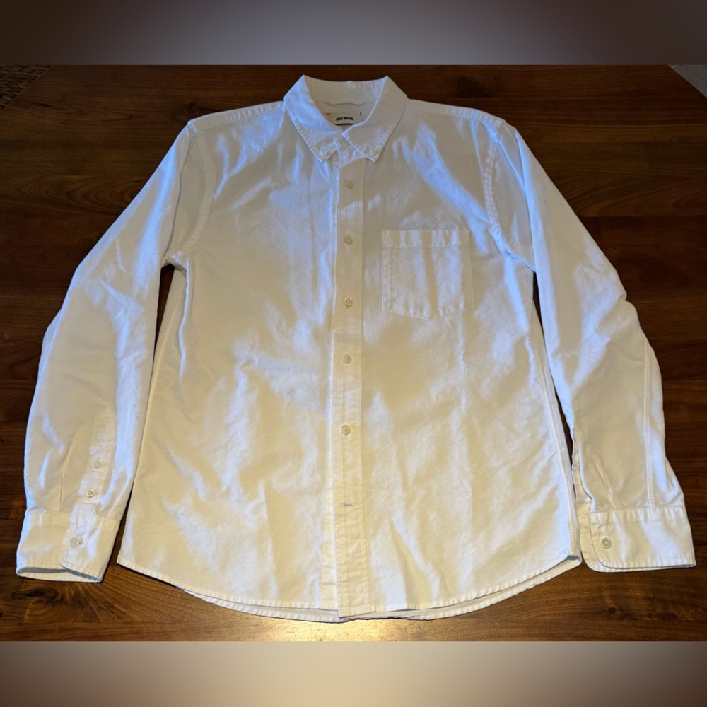 Buck Mason White Casual Button Down Shirt Long Sleeves